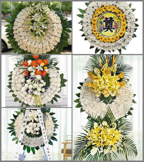 浙江省湖州德清县钟管镇新联村花圈速递